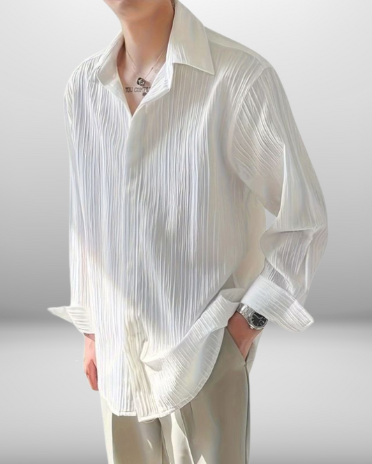 Alexander | Pleated Long-Sleeve Shirt