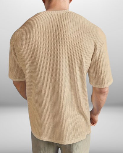 Ethan | Textured Waffle Knit T-shirt