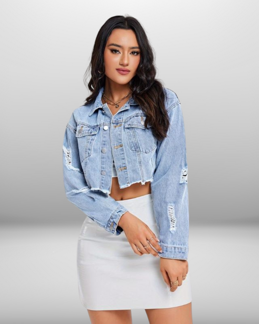 Jullie | Cropped Denim Jacket