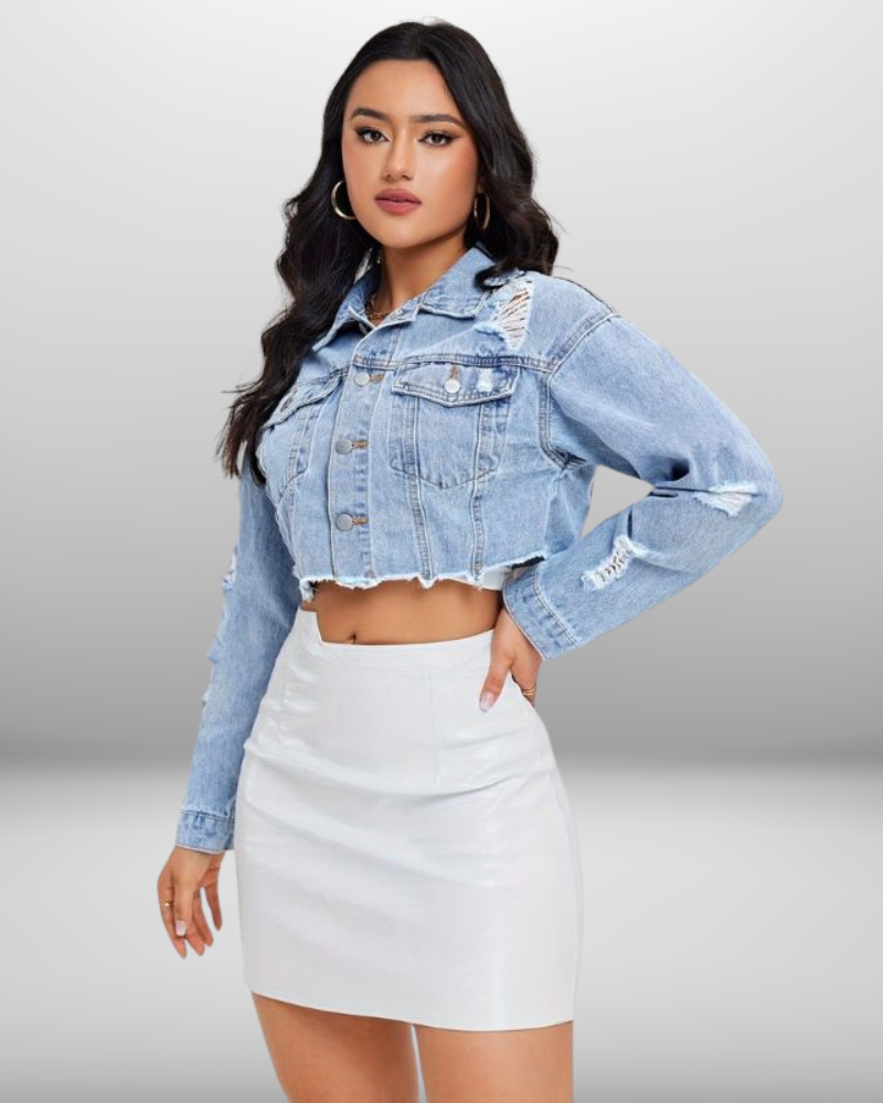 Jullie | Cropped Denim Jacket