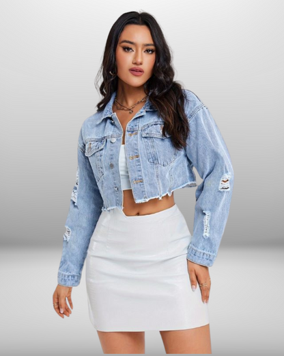 Jullie | Cropped Denim Jacket