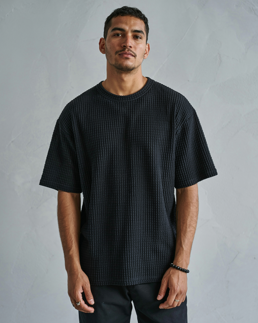 Ethan | Textured Waffle Knit T-shirt