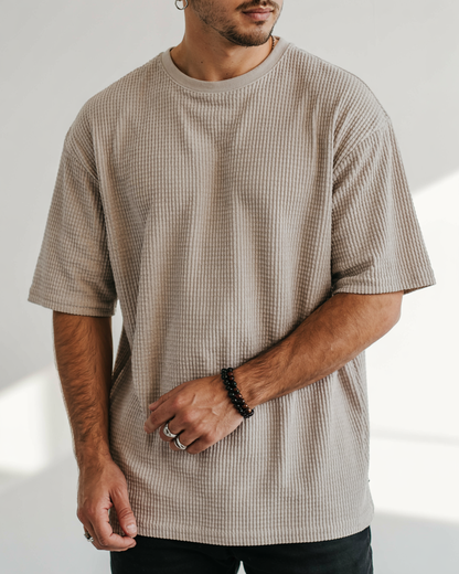 Ethan | Textured Waffle Knit T-shirt